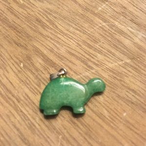 Tiny jade turtle charm
